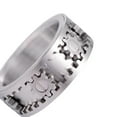 thumbnail image 3 of Stainless Steel Gear Ring For Men And Women Unisex Mechanical Design Silver Tone Statement Jewelry Everyday Use, 3 of 5