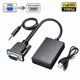 thumbnail image 2 of 1080P HD VGA to HDMI Converter Adapter Cable with 3.5mm Audio Output Male VGA to Female HDMI Adaptor for PC Laptop to HDTV Projector, 2 of 5