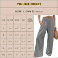 thumbnail image 3 of VDJ Womens Pants Elastic High Waisted Palazzo Casual Wide Leg Pockets Lounge Pant Light Gray Vacation Outfit Size XL, 3 of 9