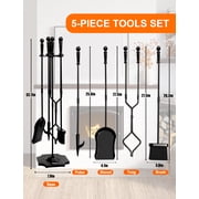 VODA 5 Pcs Fireplace Tools Set