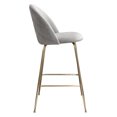 thumbnail image 5 of Lilly Set of (2) Bar Height Chairs in Grey Velvet w/ Brushed Gold Metal Legs by Diamond Sofa, 5 of 6