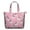 Pink French Bulldog, variant on Poodle Dog and Flower Floral Travel Tote Bags for Women Carry On,Large Weekender Bags for Women Travel,Multi Functional Duffle Bag for Work,Shopping,Sports