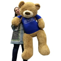Giant Air Force Military Teddy Bear 5 Feet Tall Soft Wears Tshirt SOMEONE IN THE AIR FORCE LOVES YOU