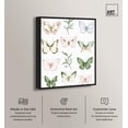 thumbnail image 2 of Butterfly Collection Canvas Print Floral Art by Art Remedy, Black Frame, 24 x 30, 2 of 6