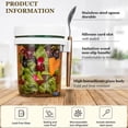 thumbnail image 4 of 10 oz Overnight Oats Container Mason Jars with Lid and Spoon  White, 4 of 9