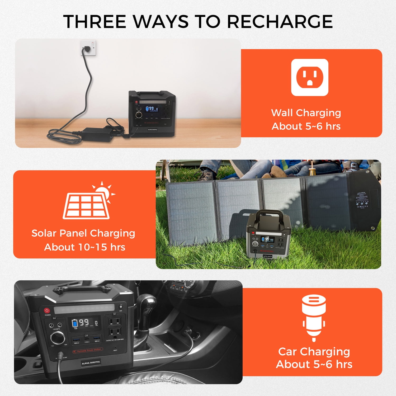 Alpha Digital 320W Continuous 500W Peak Portable Power Station