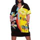 thumbnail image 1 of Vestido Vintage de LAS VES para mujer con bolsillo ropa holgada estampado de turismo publicitario moda de cumpleaños, 1 of 6