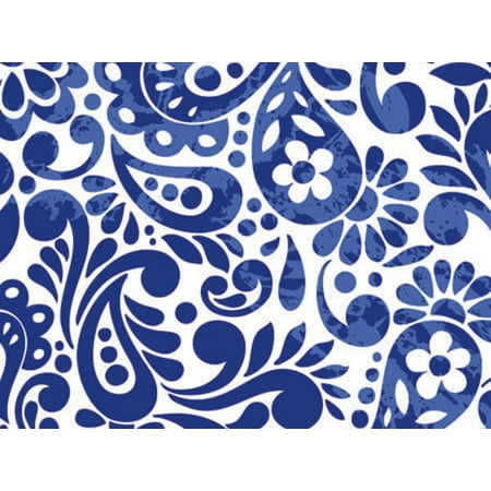 Pack of 1, Batik Scroll 24" x 417' Gift Wrap Half Ream Roll for Holiday, Party, Kids' Birthday & Special Occasion Packaging