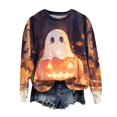 thumbnail image 5 of Towmus Halloween Shirts for Women Sweatshirt Cute Doll Graphic Pullover Tops Funny Novelty Pumpkin Print Crewneck Sweatshirts, 5 of 6