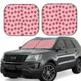 thumbnail image 1 of Balery Hand Drawn Strawberry Parasol para parabrisas de coche de 2 piezas | Parasol plegable para parabrisas delantero de coche para la mayoría de sedanes-Large, 1 of 6