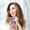 thumbnail image 2 of case for iPhone 13 Pro Max Case, Cute 3D Woven Design, Luxury Bling Plated Mirror Grid Printed Phone Case, Soft TPU Shockproof Protective Back Cover for Women Girls, Pink, 2 of 13