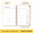 thumbnail image 5 of Blue Sky Artisans & Makers Sara Harding 2026 Weekly and Monthly Planner, January 2026 - December 2026, 5" x 8", Flexible Cover, Durable Wire Binding, Laminated Tabs, Pocket, Stickers, Bright Dahlias, 5 of 8