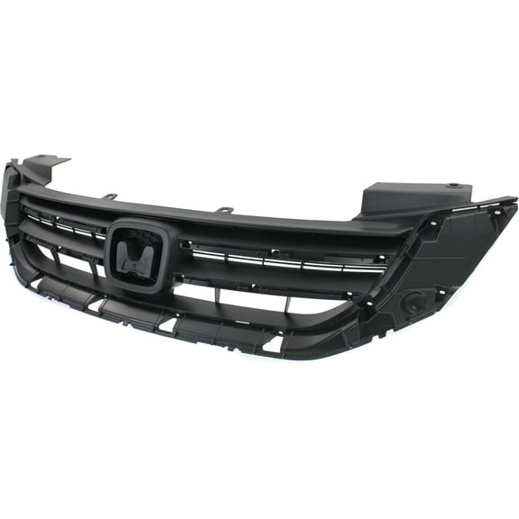 Grille Assembly Compatible With 2013-2015 Honda Accord Sedan Textured Gray Shell and Insert