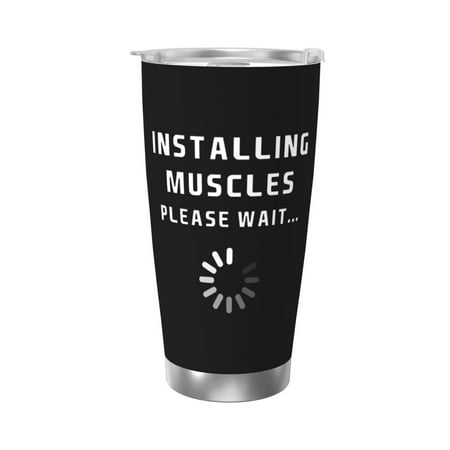 

Installing Muscles 20 Oz Water Bottle Insulated Tumblers Stainless Steel Cups Double Wall Tumbler with Lid