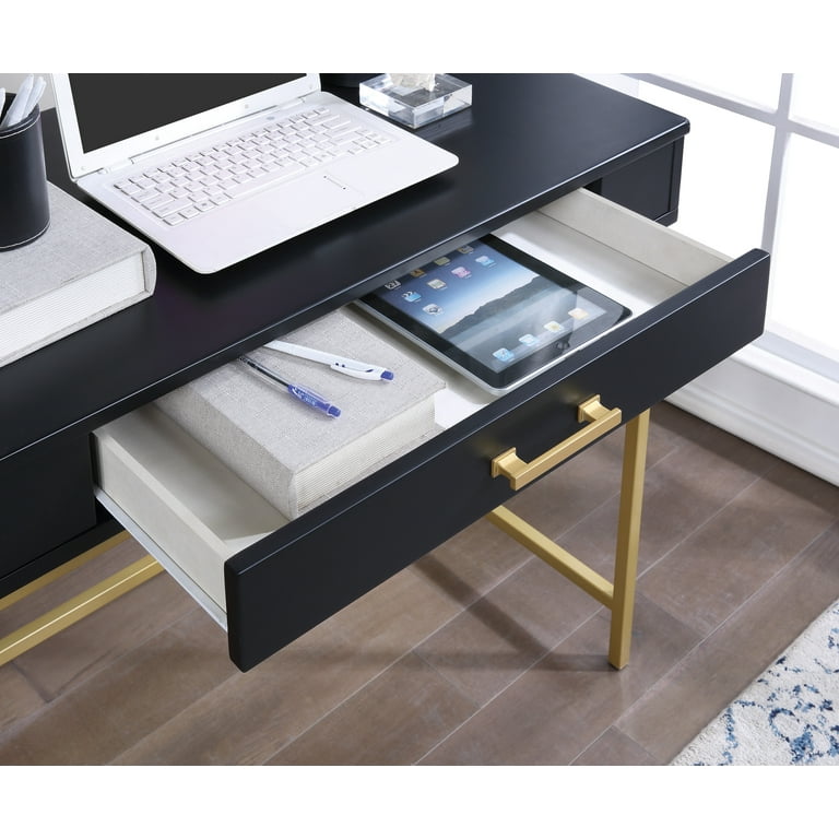 Black and gold desk walmart discount