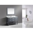 thumbnail image 3 of Design Element London 48" Single Sink Bathroom Vanity Set in Gray with Carrara Marble Top, 3 of 5