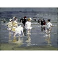 thumbnail image 3 of Potthast, Edward Henry 14x11 Black Modern Framed Museum Art Print Titled - Children on the Beach, 3 of 5