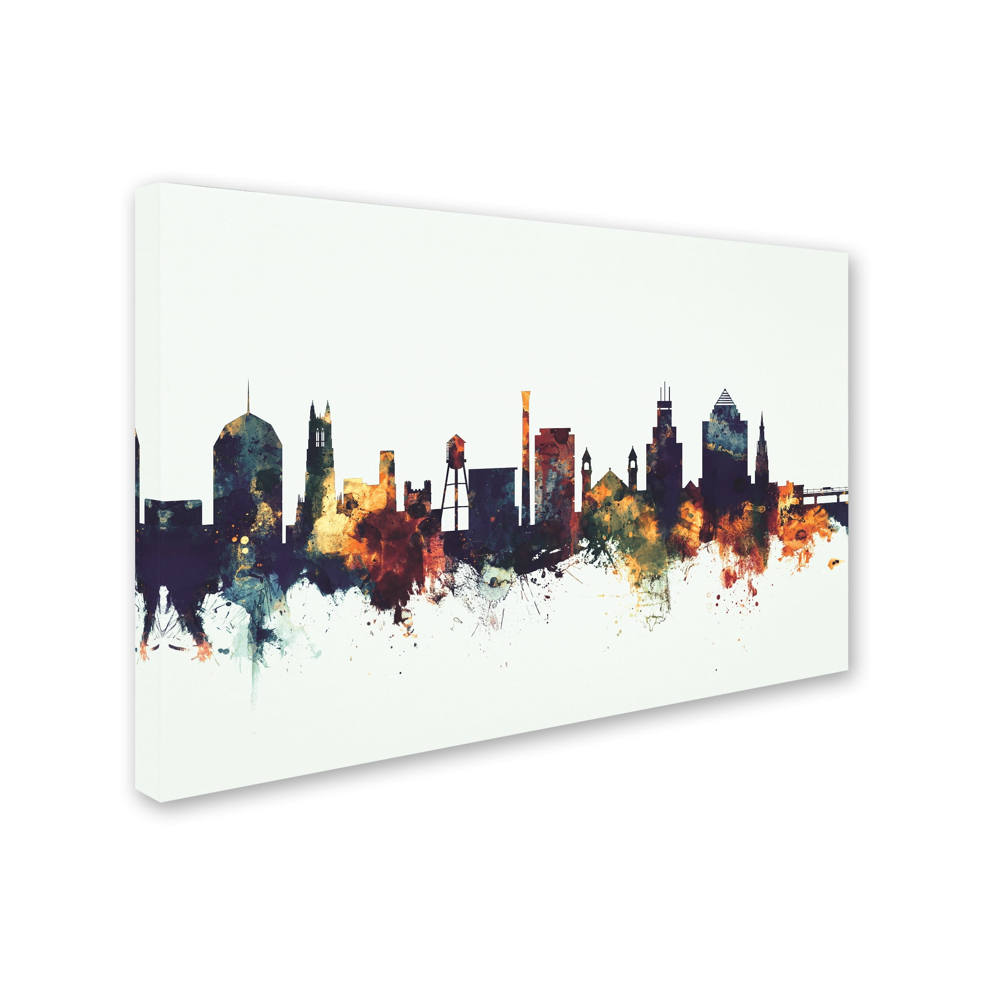 Trademark Fine Art 'Durham North Carolina Skyline V' Canvas Art by Michael Tompsett