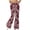 Wine#2, variant on Tnhcen Women's Casual Loose Fit Print Flare Pants Yoga Athletic Trousers Wide Leg Jogger Pants Comfortable Stretchy Pants Milk Silk Single - Side Brushed S - 2XL