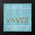 thumbnail image 2 of Shamp, Cindy 15x15 Black Modern Framed Museum Art Print Titled - Seashells and Sand Castles, 2 of 5