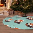 thumbnail image 6 of Lsque Fox Print Christmas Tree Skirt, Tree Skirt with Ties or Velcro, Perfect for Holiday Decorations, Halloween, and New Year-30", 6 of 7