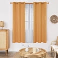 thumbnail image 2 of Blackout Grommet Curtains Pair, Energy Efficient Window Curtains with Wave Line Dots Printed Pattern for Kids Room, 42 x 72 Inch, Orange Flame, 2 Panels, 2 of 7