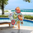 thumbnail image 3 of Yayeee Kids Hooded Towels Toddler Soft Absorbent Beach Bathing Wrap 50" x 23.5", Floral Tomatoes, 3 of 5