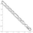 thumbnail image 2 of Auriga Fine Jewelry 925 Sterling Silver Rh-plated 6.5mm Figaro Anchor 8inch Chain Bracelet for Men, 2 of 4