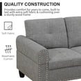 thumbnail image 5 of Wzlam Sectional Couch for Living Room Furniture Sets, Brown Grey Linen L Shape Chaise with Storage Ottoman, Modern 3 Piece Sofa Sets for Bedrooms, Apartments and Offices(Facing Right Chaise), 5 of 6