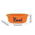 thumbnail image 4 of Halloween Basket 3D Embroidered BOO! Pumpkin Tote, Durable Polyester Candy Basket with Spooky Lettering for Party Decor, Gift Storage and More by OVFUIZ, 4 of 7