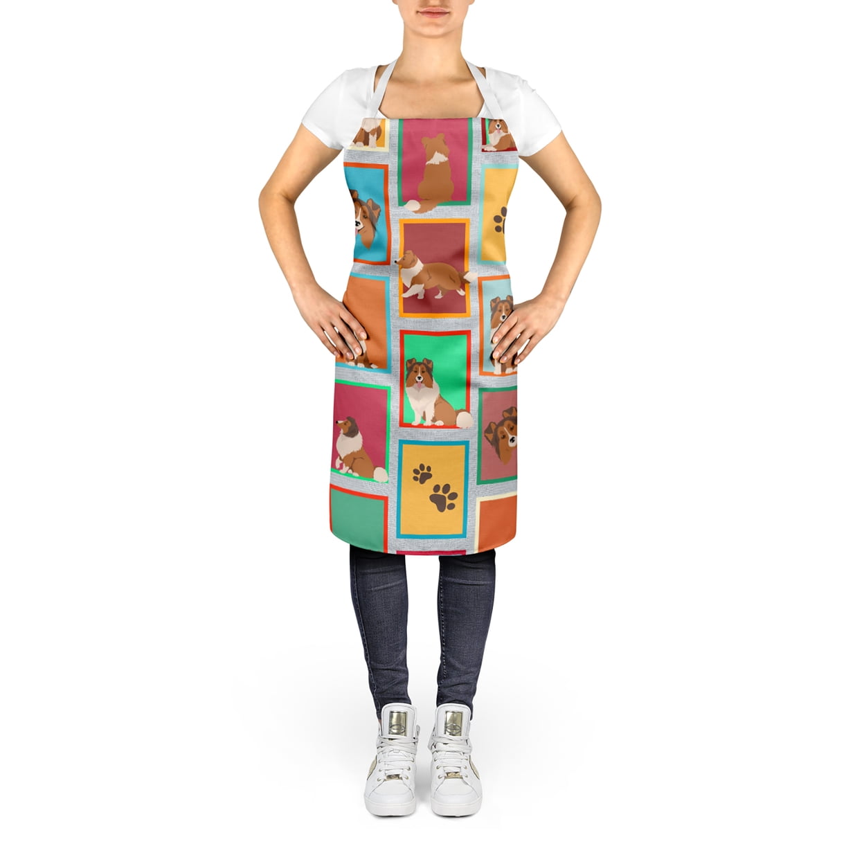 Lots of Sheltie Apron 27 in x 30 in