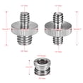 thumbnail image 3 of 1/4"-20 and 3/8"-16 Threaded Screw Adapter Mount Set Reducer Bushing Converter for Camera Tripod Monopod Ballhead Light Stand, 3 of 3