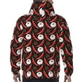 thumbnail image 7 of Wukai Red Hot Chili 1 Print Men Hoodies Fleece Sweatshirts Long Sleeve Sweaters Pullover Fall Outfits Winter Clothes-Small, 7 of 7