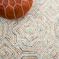 thumbnail image 6 of SAFAVIEH Capri Layla Geometric Wool Area Rug, Blue/Rust, 7' x 7' Square, 6 of 8