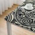 thumbnail image 4 of HAOXIT Table Cloth Kitchen Table Peva Dining Table Cover - by Rectangle Waterproof Spill Proof Tablecloths Outdoor Picnic Camping (Medallion Teal) White, 4 of 7