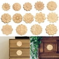 thumbnail image 6 of Natural Floral Wall Door Decoration Unique Wood Carved Woodcarving Decorative Corner Appliques Frame wooden Figurines Crafts 5, 6 of 8