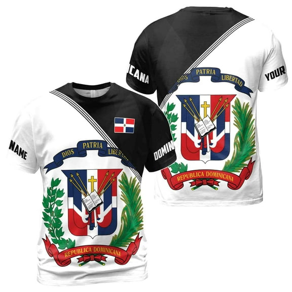 Personalized Name Dominican Republic Shirt, Dominican Flag 3D T-Shirt S-5XL