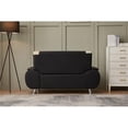 thumbnail image 4 of Kingway Furniture Lilian Faux Leather Livingroom Loveseat in BlackBeige, 4 of 5