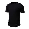 thumbnail image 2 of ameIAEA Mens Short Sleeve Workout Running Shirts Summer Solid Color Basic Tees Casual Athletic Tops, 2 of 5