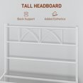 thumbnail image 4 of HOMCOM Twin Bed Frame Metal Platform Bed Frame with Headboard Steel Slat, 4 of 10