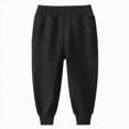 thumbnail image 2 of Gibobby Boys Pants Little Boys Sweatpants Kid Pants Athletic Elastic Waist Soft Lightweight Pants With Pocket Drawstring 2T 3T 4T 5T 6T Big Boys Pants(1-2 Years,Black), 2 of 4