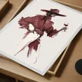thumbnail image 4 of Red Wine Cowgirl Print | Modern Western Wall Art | Burgundy Editorial Style Pain, Matte Canvas Stretched, Posters for Room Bedroom Living Room Bathroom Wall Decor, Posters & Art Prints, Gift., 4 of 7
