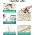 thumbnail image 5 of AO ALI VICTORY Lunch Box Lunch Bag Insulated Lunchbox Cute Reusable Lunch Tote bags for School Work Picnic for Kids Girls Women（Beige Floral）, 5 of 8