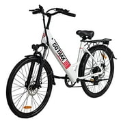 GOTRAX Endura 26inch Electric Bike with 36V 7.5Ah Removable Battery, 250W Powerful Motor up 15.5mph, Shimano Professional 7 Speed Gear and Dual Disc Brakes Alloy Frame Electric Bicycle