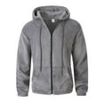 thumbnail image 5 of USNSM Hoodies for Men Full Zip Up Fleece Warm Thick Long Sleeved Jackets Sweatshirt Heavyweight Sherpa Lined Coat Gray S, 5 of 9