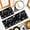 Boho (Black & White Wild Flower 1), variant on Black and White Boho Floral Cushioned Anti Fatigue Kitchen Floor Rugs and Mats Set of 2, Black Farmhouse Kitchen Decor Non Slip Mats Washable, Comfort Kitchen Runner Rug Office Standing Mat