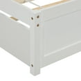 thumbnail image 7 of Harper & Bright Designs Twin Platform Bed, Twin Size Bed with Trundle, Wood Twin Bed Frame with Headboard, No Box Spring Needed (White, Twin with Trundle), 7 of 7
