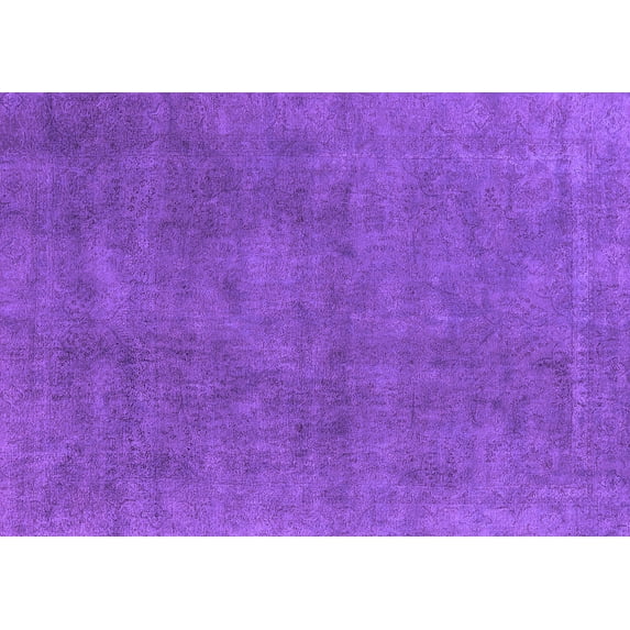 Ahgly Company Indoor Rectangle Oriental Purple Industrial Area Rugs, 6' x 9'
