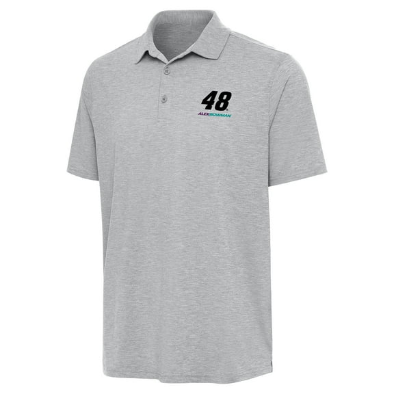 Men's Antigua Heather Gray Alex Bowman Par 3 Polo