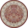 thumbnail image 1 of Unique Loom Narenj Textured Hunting Design Rug 10' x 10' Round Burgundy/Tan, 1 of 2